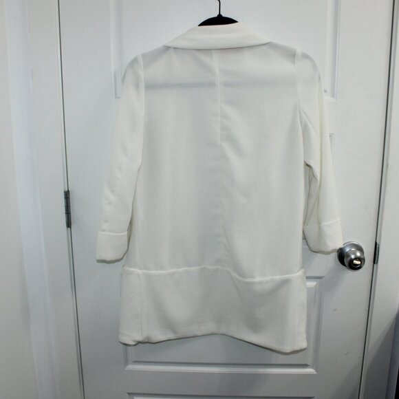 Aritzia WILFRED Chevalier open front blazer jacket with pockets size 2 White - Picture 3 of 3